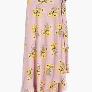 Twiggy Floral Midi Wrap Skirt